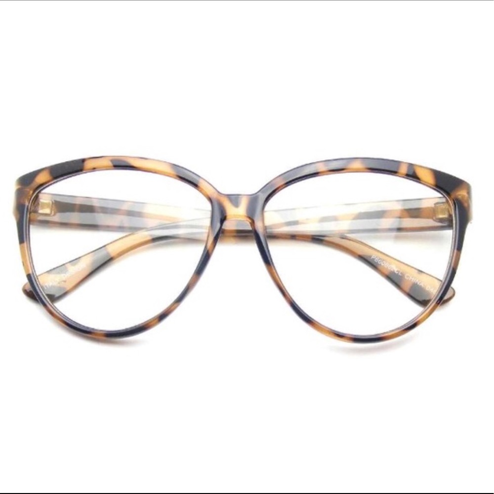Oversize Nerd Clear Lens Cat Eye Geek Glasses